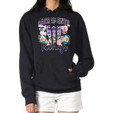 Sacramento Kings G-III 4Her by Carl Banks Women's Flowers Team Logo Graphic Fleece Pullover Hoodie Black