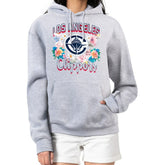 LA Clippers G-III 4Her by Carl Banks Women's Flowers Team Logo Graphic Fleece Pullover Hoodie Heather Gray