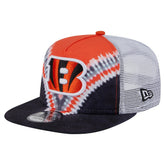 Cincinnati Bengals New Era Throwback Dye Golfer Snapback Hat - Orange/Black - NFL