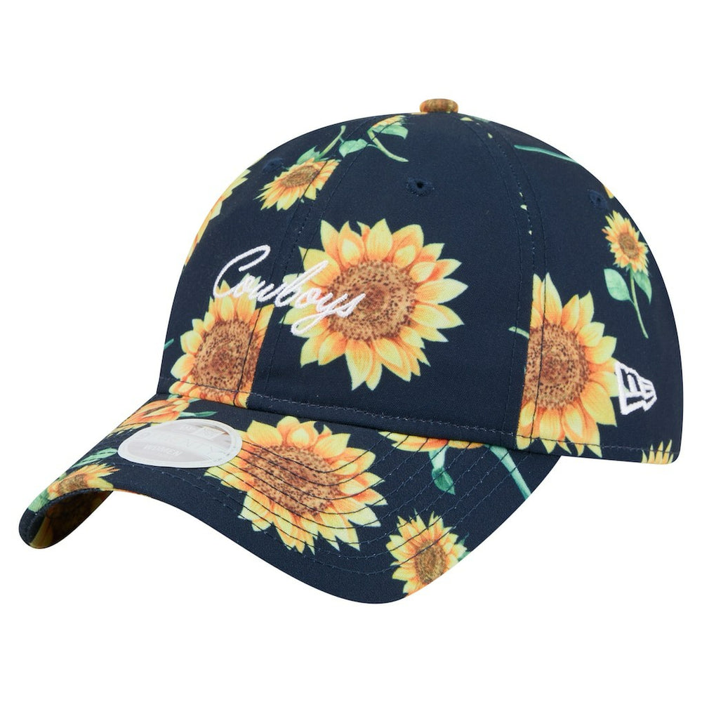 Dallas Cowboys New Era Women's Adventure Sunflower 9TWENTY Adjustable Hat - Navy - NFL