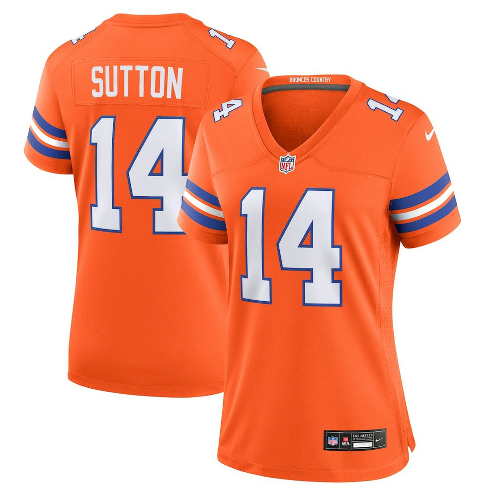 Courtland Sutton Denver Broncos Women's Mile High Collection 1977 Throwback Player Game Jersey - Orange - Nike