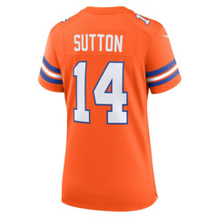 Courtland Sutton Denver Broncos Women's Mile High Collection 1977 Throwback Player Game Jersey - Orange - Nike