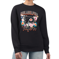 Philadelphia Flyers G-III 4Her by Carl Banks Women's Flower Logo Pullover Sweatshirt - Black | NHL near me