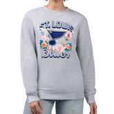 St. Louis Blues G-III 4Her by Carl Banks Women's Flower Logo Pullover Sweatshirt - Heather Gray | NHL discount