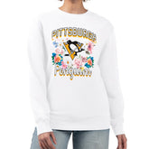 Pittsburgh Penguins G-III 4Her by Carl Banks Women's Flower Logo Pullover Sweatshirt - White | NHL on sale