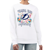 Tampa Bay Lightning G-III 4Her by Carl Banks Women's Flower Logo Pullover Sweatshirt - White | NHL discount