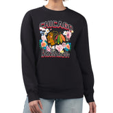 Chicago Blackhawks G-III 4Her by Carl Banks Women's Flower Logo Pullover Sweatshirt - Black | NHL online