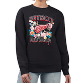 Detroit Red Wings G-III 4Her by Carl Banks Women's Flower Logo Pullover Sweatshirt - Black | NHL on sale