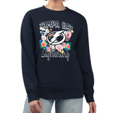 Tampa Bay Lightning G-III 4Her by Carl Banks Women's Flower Logo Pullover Sweatshirt - Navy | NHL discount
