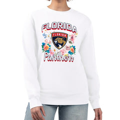 Florida Panthers G-III 4Her by Carl Banks Women's Flower Logo Pullover Sweatshirt - White | NHL online