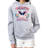 Washington Capitals G-III 4Her by Carl Banks Women's Flower Logo Pullover Hoodie - Heather Gray | NHL Lifestyle
