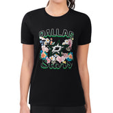 Dallas Stars G-III 4Her by Carl Banks Women's Super-Slim Fit Lightweight Flower Logo T-Shirt - Black | NHL near me