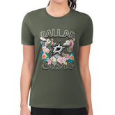 Dallas Stars G-III 4Her by Carl Banks Women's Super-Slim Fit Lightweight Flower Logo T-Shirt - Green | NHL on sale