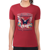 Washington Capitals G-III 4Her by Carl Banks Women's Super-Slim Fit Lightweight Flower Logo T-Shirt - Red | NHL Clearance