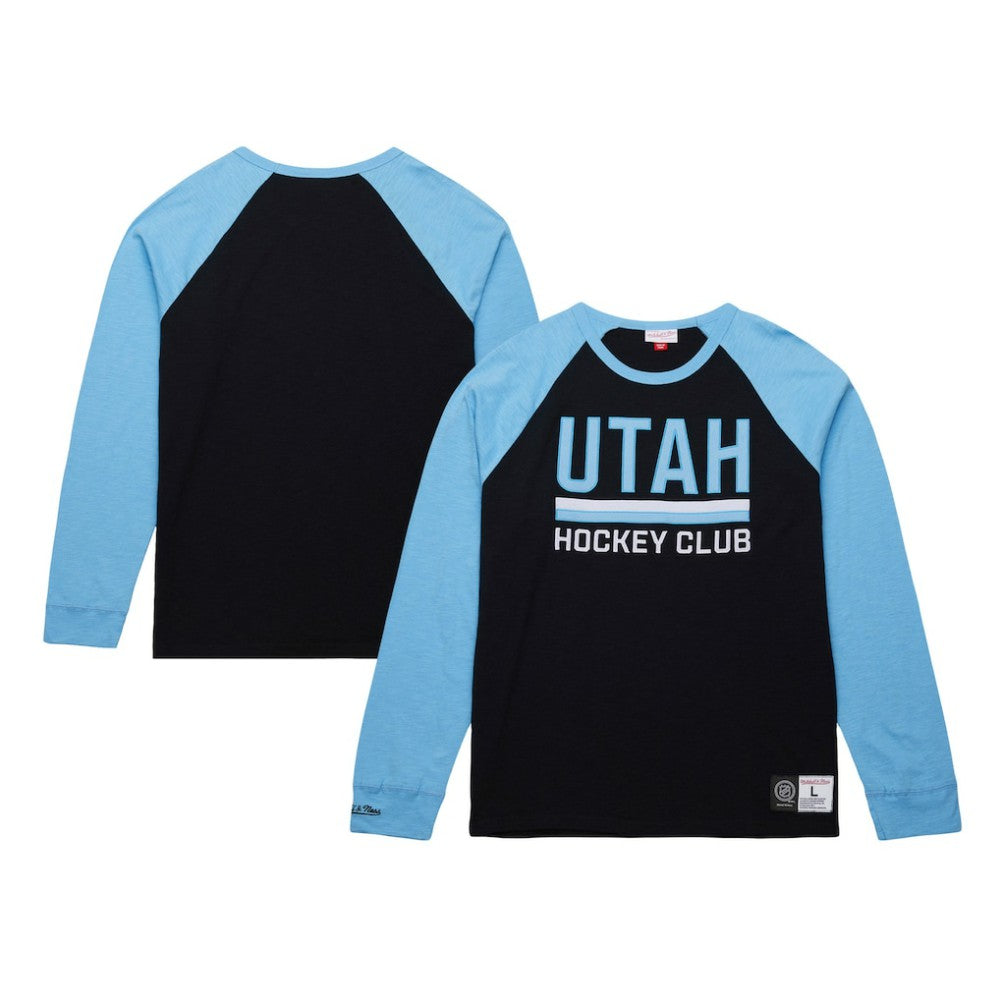 Utah Hockey Club Mitchell & Ness Legendary Slub Long Sleeve Raglan T-Shirt - Black/Light Blue | NHL online