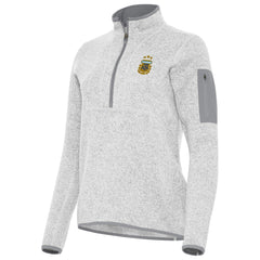 Argentina National Team Antigua Women's Fortune Half-Zip Pullover Jacket Heather Gray