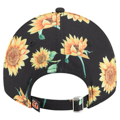 Cincinnati Bengals New Era Women's Adventure Sunflower 9TWENTY Adjustable Hat - Black - NFL