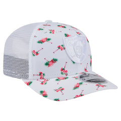 Las Vegas Raiders New Era Adventure Flamingo Pattern 9SEVENTY Stretch-Snap Hat - White - NFL