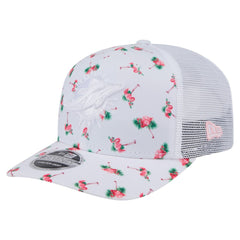 Miami Dolphins New Era Adventure Flamingo Pattern 9SEVENTY Stretch-Snap Hat - White - NFL