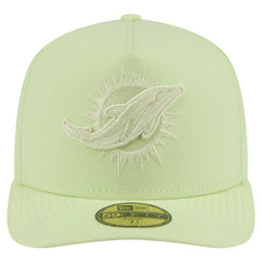 Miami Dolphins New Era Color Pack A-Frame 59FIFTY Fitted Hat - Light Green - NFL