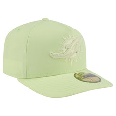 Miami Dolphins New Era Color Pack A-Frame 59FIFTY Fitted Hat - Light Green - NFL