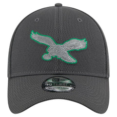 Philadelphia Eagles New Era Throwback Logo Main 39THIRTY Flex Hat - Graphite - NFL