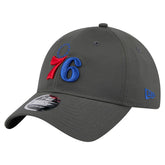 New Era Philadelphia 76ers Active Ripstop 9TWENTY Adjustable Hat Charcoal