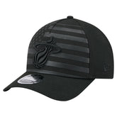 New Era Miami Heat Game Day Flag A-Frame 9FORTY Adjustable Hat Black