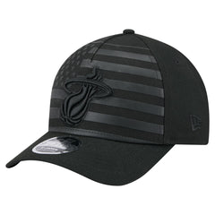 New Era Miami Heat Game Day Flag A-Frame 9FORTY Adjustable Hat Black