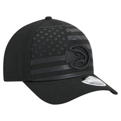 New Era Atlanta Hawks Game Day Flag A-Frame 9FORTY Adjustable Hat Black