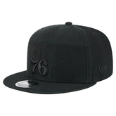 New Era Philadelphia 76ers Adventure Canvas Split Panel 9FIFTY Snapback Hat Black