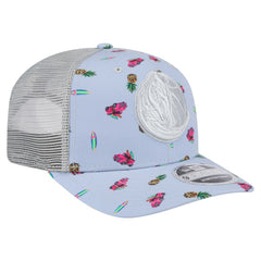 New Era Dallas Mavericks Adventure Aloha Pattern 9SEVENTY Stretch-Snap Hat Light Blue/Gray