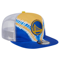 New Era Golden State Warriors Throwback Dye Golfer Snapback Hat Royal/Gold