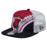 New Era Miami Heat Throwback Dye Golfer Snapback Hat Black/Red