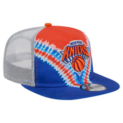 New Era New York Knicks Throwback Dye Golfer Snapback Hat Blue/Orange