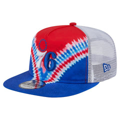 New Era Philadelphia 76ers Throwback Dye Golfer Snapback Hat Royal/Red