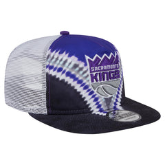 New Era Sacramento Kings Throwback Dye Golfer Snapback Hat Black/Purple