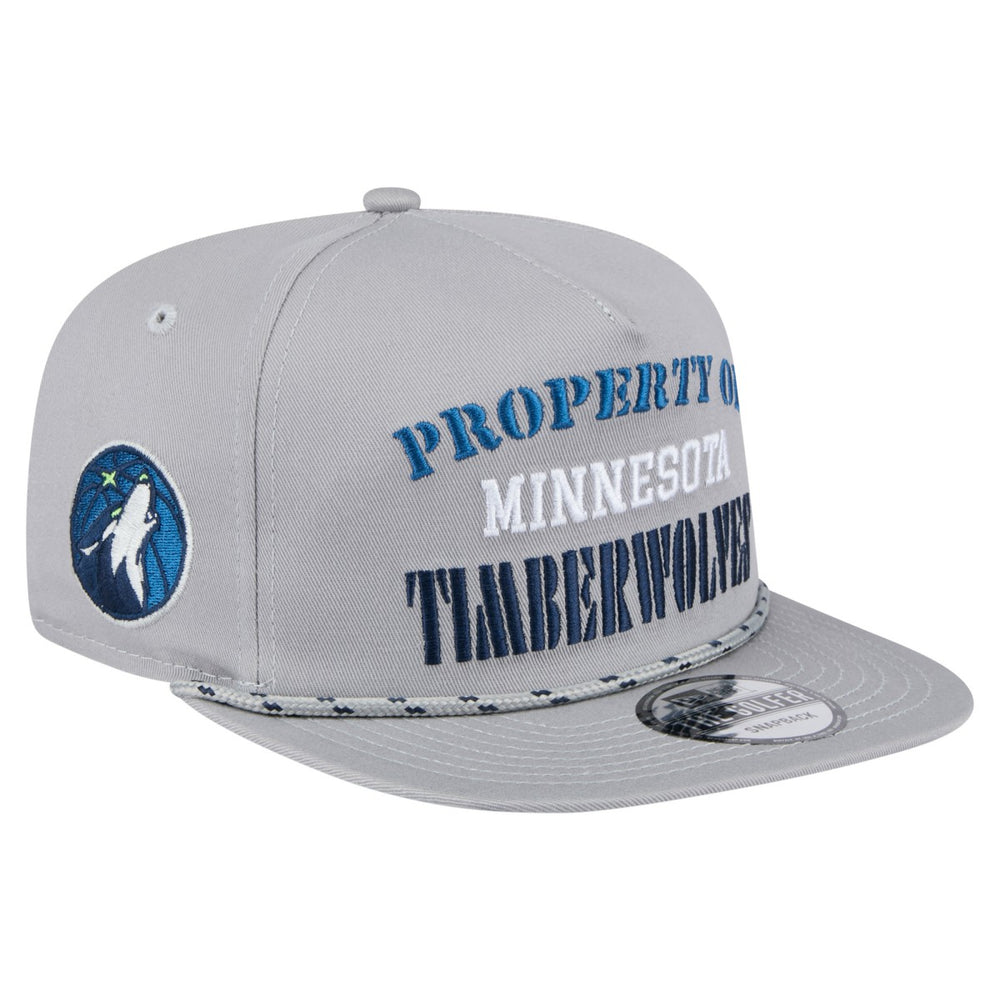 New Era Minnesota Timberwolves Throwback Property Of Golfer Snapback Hat Gray