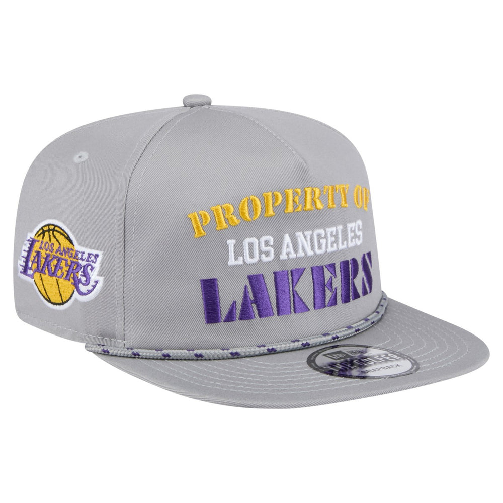 New Era Los Angeles Lakers Throwback Property Of Golfer Snapback Hat Gray