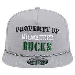 New Era Milwaukee Bucks Throwback Property Of Golfer Snapback Hat Gray
