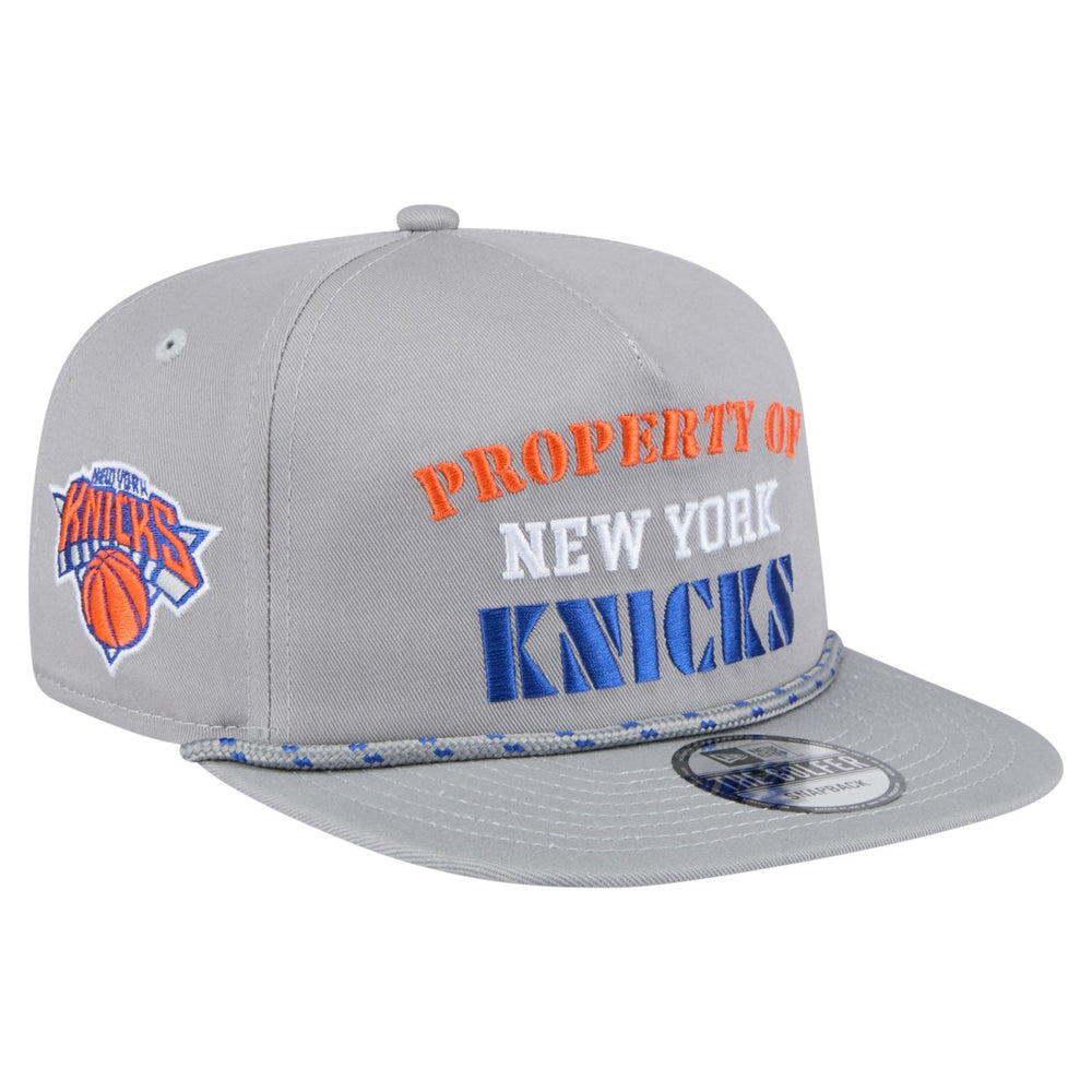 New Era New York Knicks Throwback Property Of Golfer Snapback Hat Gray