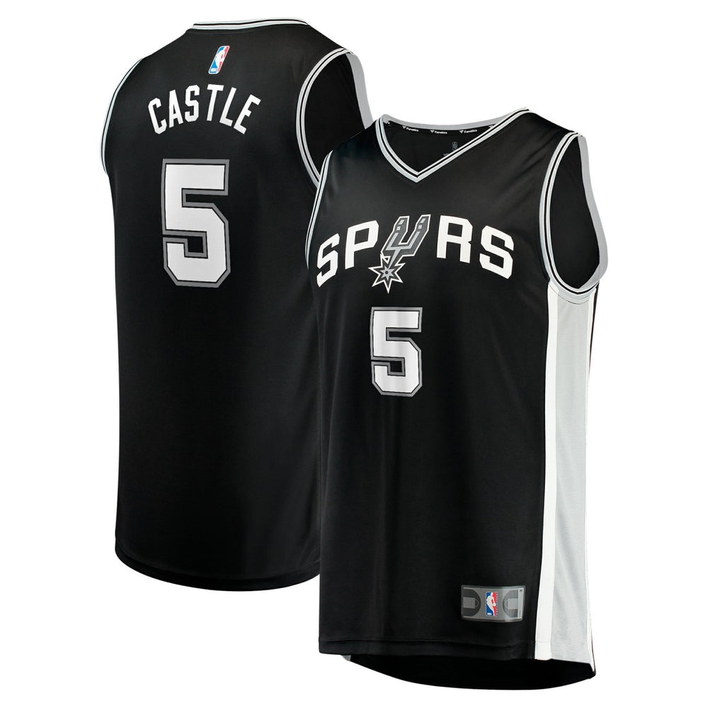 Fanatics Stephon Castle San Antonio Spurs 2024 NBA Draft Fast Break Player Jersey Icon Edition Black