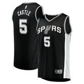 Fanatics Stephon Castle San Antonio Spurs Youth 2024 NBA Draft Fast Break Player Jersey Icon Edition Black