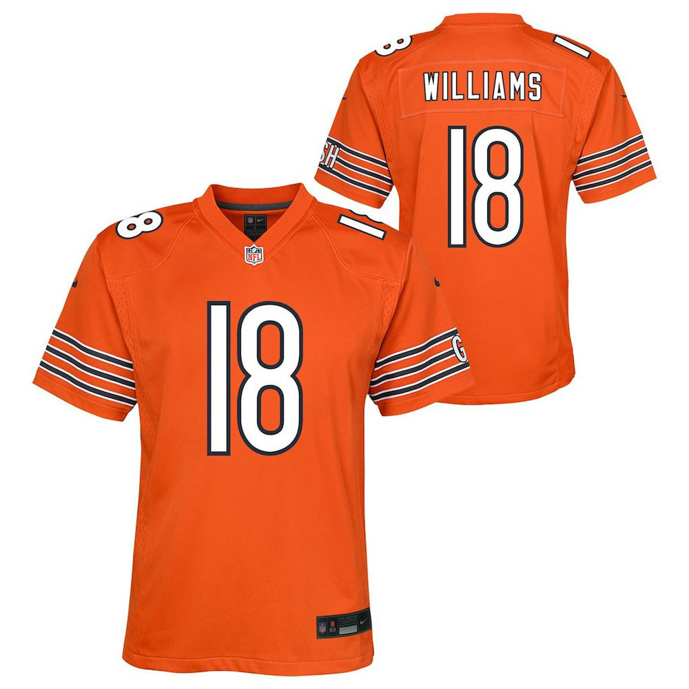 Caleb Williams Chicago Bears Youth Game Jersey - Orange - Nike