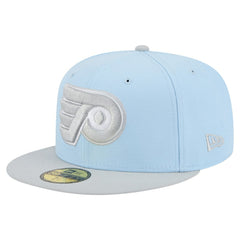 Philadelphia Flyers New Era Color Pack Two-Tone 59FIFTY Fitted Hat - Light Blue/Gray | New Era near me