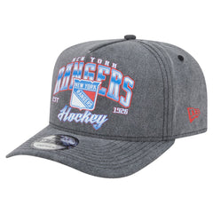 New York Rangers New Era Throwback Washed A-Frame Pre-Curved 9FIFTY Snapback Hat - Charcoal | New Era near me