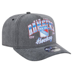 New York Rangers New Era Throwback Washed A-Frame Pre-Curved 9FIFTY Snapback Hat - Charcoal | New Era near me