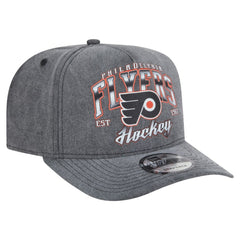 Philadelphia Flyers New Era Throwback Washed A-Frame Pre-Curved 9FIFTY Snapback Hat - Charcoal | New Era on sale