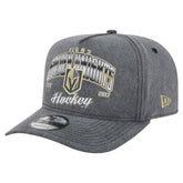 Vegas Golden Knights New Era Throwback Washed A-Frame Pre-Curved 9FIFTY Snapback Hat - Charcoal | New Era Lifestyle