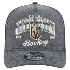 Vegas Golden Knights New Era Throwback Washed A-Frame Pre-Curved 9FIFTY Snapback Hat - Charcoal | New Era Lifestyle